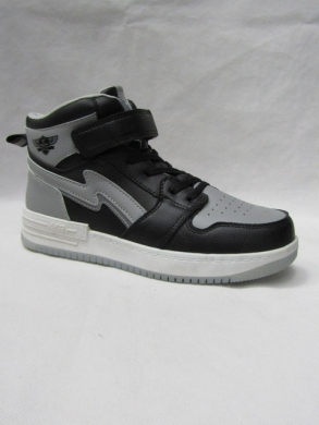 Buty sportowe chłopięce (32-37) P808A BLACK/GREY