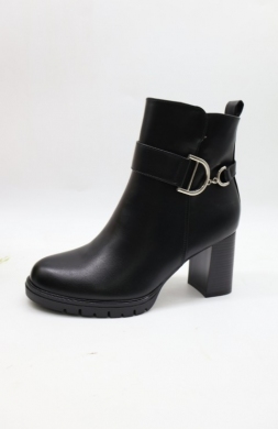 Botki damskie ocieplane na obcasie (36-41) F-58 BLACK