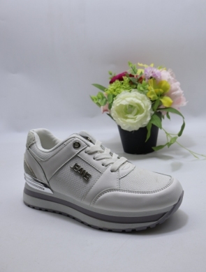 Buty sportowe damskie na płaskim (36-41) 1618 WHITE