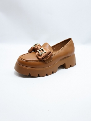 Mokasyny damskie na płaskim (36-41) H8-520 CAMEL