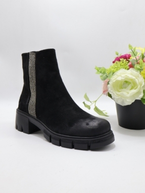 Botki damskie ocieplane na obcasie (36-41) A883 BLACK