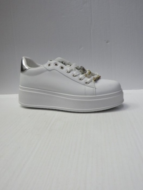 Buty sportowe damskie na koturnie (36-41) 1790 WHITE/SILVER