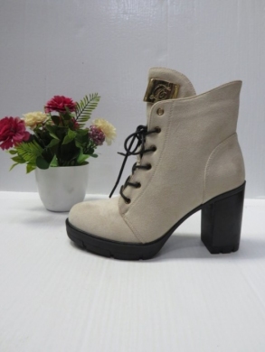 Botki damskie ocieplane na obcasie (36-41) HBL-102 BEIGE/SUDE