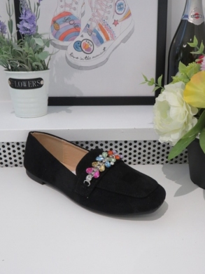 Mokasyny damskie na płaskim (36-41) B2217 BLACK