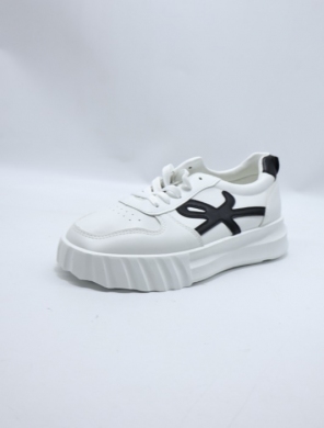 Buty sportowe damskie na płaskim (37-41) 205139 WH/BLACK