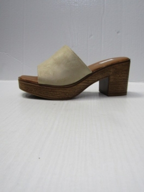 Klapki damskie na obcasie (36-41) 61-6 BEIGE