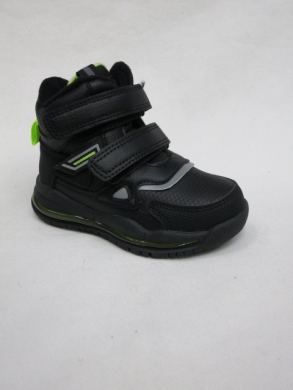 Botki chłopięce ocieplane (21-26) P803 BLACK/GREEN