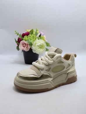 Buty sportowe damskie na płaskim (36-41) 7566 BEIGE