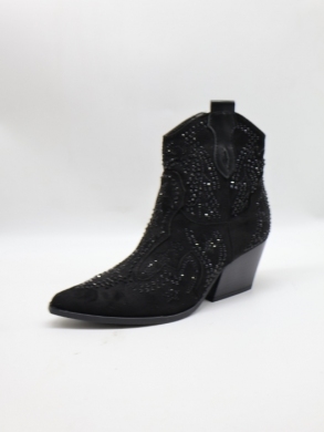 Botki damskie na obcasie (36-41) 9676A BLACK