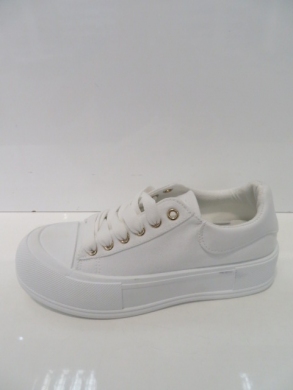 Trampki damskie na płaskim (36-41) HR-26 WHITE