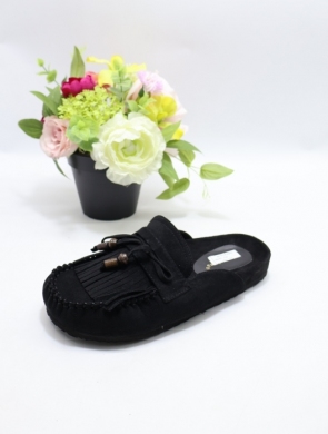 Klapki damskie na płaskim (36-41) 9716 BLACK
