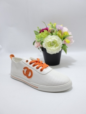 Buty sportowe damskie na płaskim (36-41) DF706 ORANGE