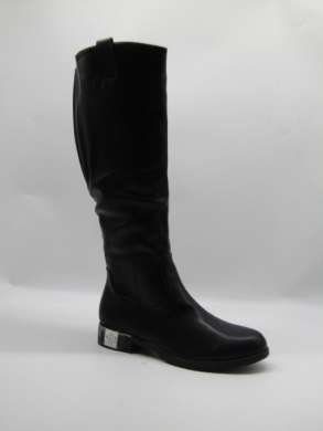Kozaki damskie ocieplane na płaskim (36-41) X2401 BLACK