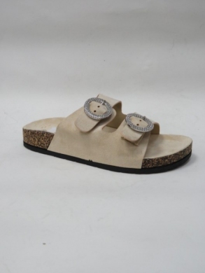 Klapki damskie na płaskim (36-41) SS-151 BEIGE