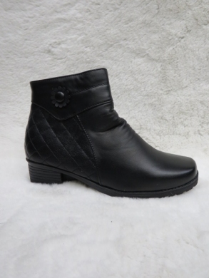 Botki damskie ocieplane na płaskim (37-42) 3012 BLACK
