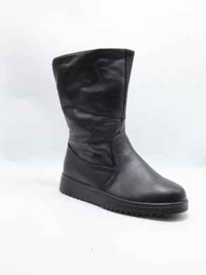 Kozaki damskie ocieplane na płaskim (36-42) S2306 BLACK