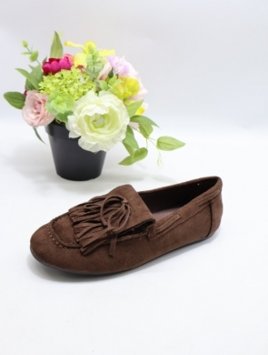 Mokasyny damskie na płaskim (36-41) 9722 BROWN