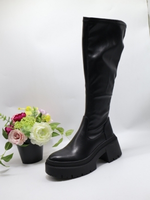 Kozaki damskie na obcasie (36-41) 9671A BLACK