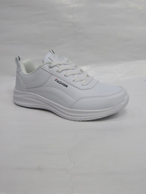 Buty sportowe damskie na płaskim (36-41) LXC8445 WHITE