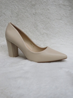 Czółenki damskie na obcasie (36-41) 536-1 BEIGE
