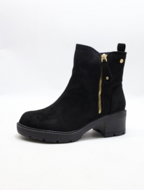 Botki damskie ocieplane na obcasie (36-41) BOT-2 BLACK