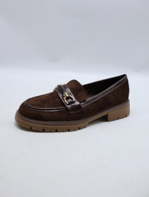 Mokasyny damskie na płaskim (36-41) 333-316 MAROON