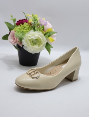 Czółenki damskie na obcasie (36-41) 1759 BEIGE