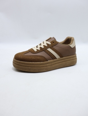 Buty sportowe damskie na płaskim (36-41) WX-181 BROWN