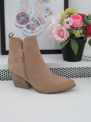 Botki damskie na obcasie (36-41) RQ458 PINK