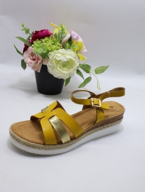 Sandały damskie na koturnie (36-41) F6895 YELLOW