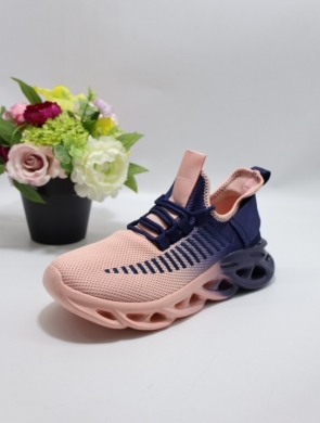 Buty sportowe damskie na płaskim (36-41) D0571 NAVY/CORA
