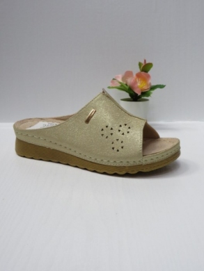 Klapki damskie na koturnie (36-41) 7AA229 GOLD