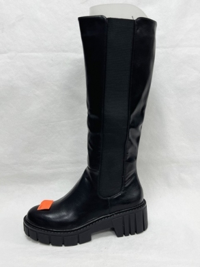 Kozaki damskie ocieplane na płaskim (36-41) JKD-136 BLACK