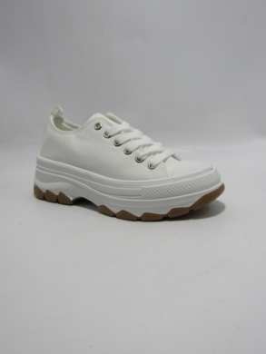 Buty sportowe damskie na płaskim (36-41) SW015 WHITE