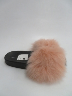 Klapki damskie z futerkiem (36-41) GZ001 PINK