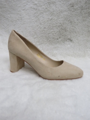 Czółenki damskie na obcasie (36-41) LE-536 BEIGE