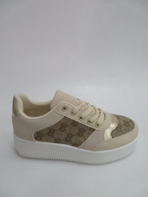 Sportowe Damskie na koturnie (36-41) BO-801 BEIGE
