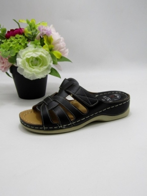 Klapki damskie na płaskim (36-41) 12706-1 BLACK