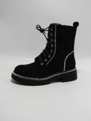 Botki damskie na płaskim (36-41) 6883-PA BLACK