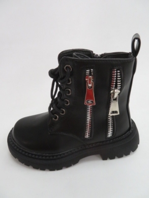Botki dziewczęce ocieplane (25-30) 7721B BLACK