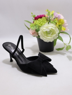 Klapki damskie na szpilce (36-41) B-723 BLACK