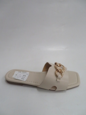 Klapki damskie na płaskim (36-41) 2305-12 BEIGE