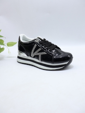Buty sportowe damskie na płaskim (36-41) 0-1667 BLACK