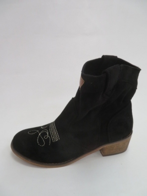 Botki damskie jesienne na płaskim (36-41) V1527 BLACK