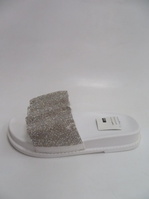 Klapki damskie na płaskim (36-41) M1807 WHITE