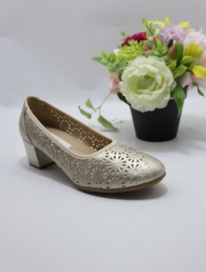 Czółenki damskie na obcasie (36-41) J-371 BEIGE