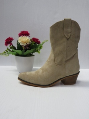 Botki damskie na obcasie (36-41) 22088-01 BEIGE