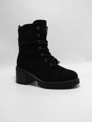 Botki damskie ocieplane na obcasie (36-41) C859 BLACK
