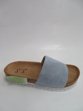 Klapki damskie na płaskim (36-41) TZ63 BLUE