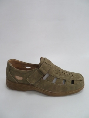 Półbuty męskie -skórzane (40-46) 3847-6 KHAKI